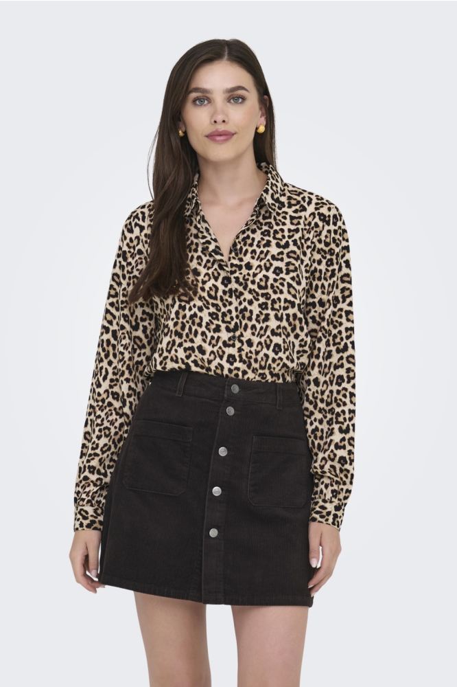 JDYBROOKE L/S SHIRT WVN NOOS 15242870 PUMICE STONE/LEO